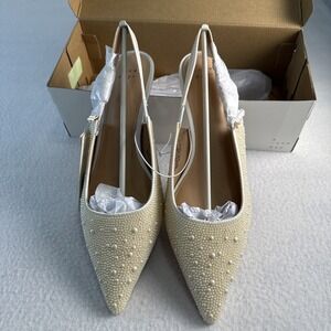 Women's Milan Pearl Slingback Heels Sz 9.5 NWT -A New Day™